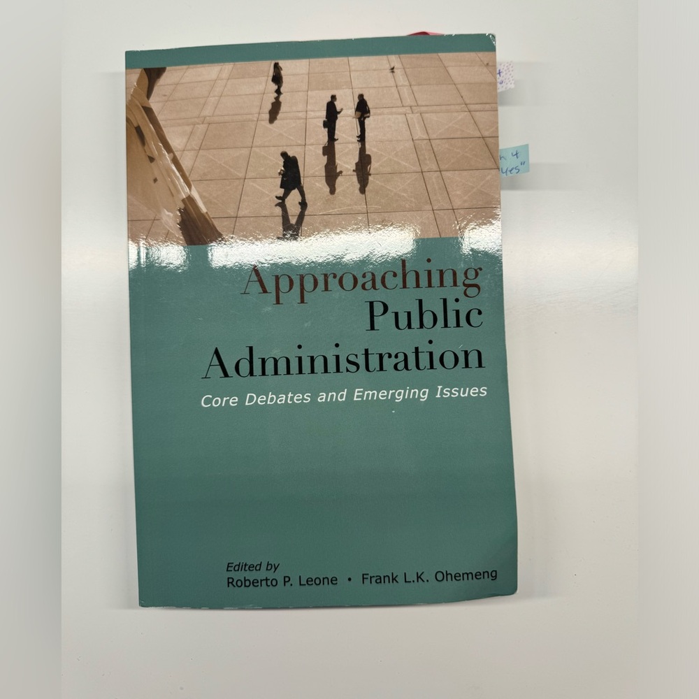 Approaching Public Administration Book